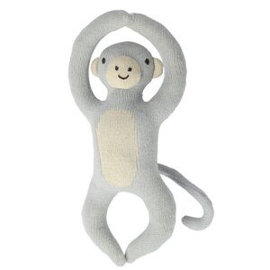 Meri Meri blue and Cream Monkey Rattle